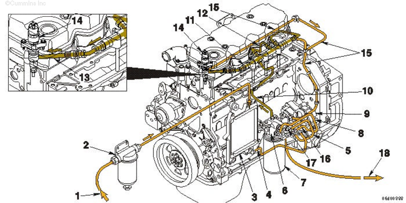Топливная система камминз 6isbe схема